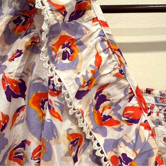 Maeve by Anthropologie Cottagecore Floral Peplum Blouse with Tassels - Picture 7 of 15